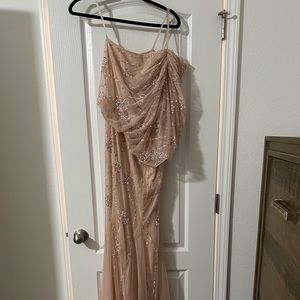 Light Pink, Off Shoulder, Formal Gown